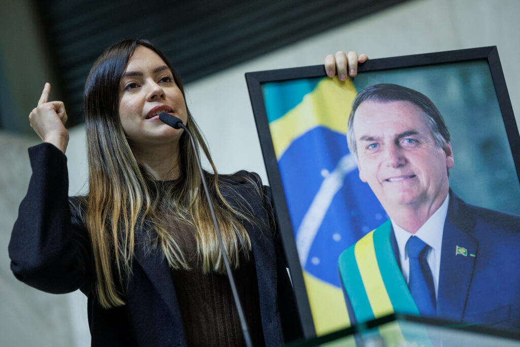 Fabiana Bolsonaro e Jair Bolsonaro